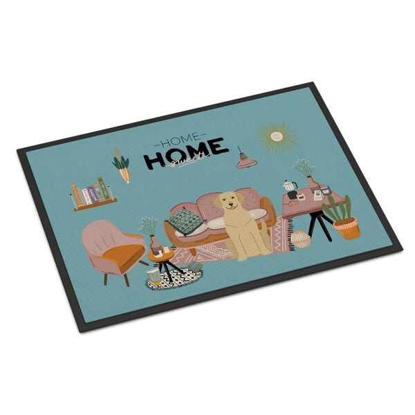 Carolines Treasures 18 x 27 in. Yellow Labrador Sweet Home Indoor or Outdoor Mat CK7900MAT - main